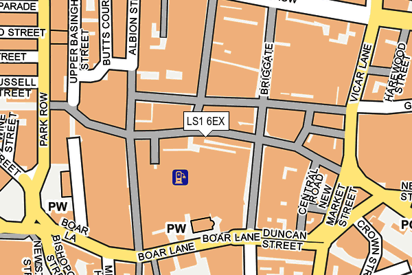 LS1 6EX map - OS OpenMap – Local (Ordnance Survey)