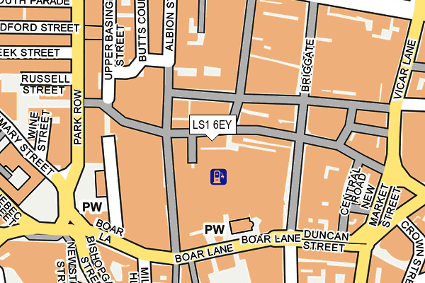 LS1 6EY map - OS OpenMap – Local (Ordnance Survey)
