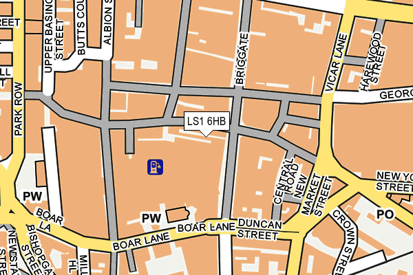 LS1 6HB map - OS OpenMap – Local (Ordnance Survey)