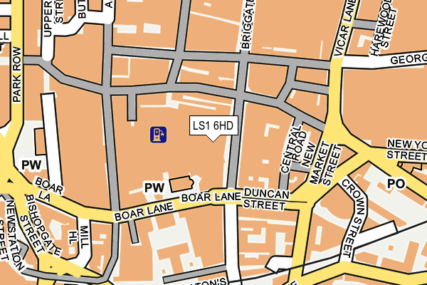 LS1 6HD map - OS OpenMap – Local (Ordnance Survey)
