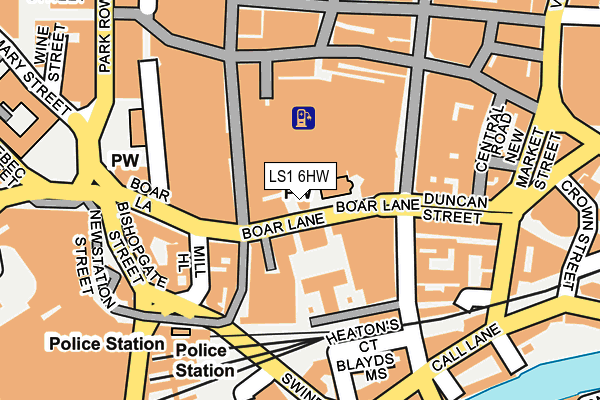 LS1 6HW map - OS OpenMap – Local (Ordnance Survey)