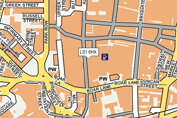 LS1 6HX map - OS OpenMap – Local (Ordnance Survey)