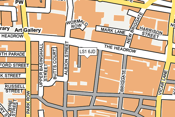 LS1 6JD map - OS OpenMap – Local (Ordnance Survey)