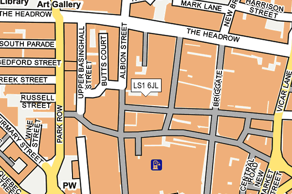 LS1 6JL map - OS OpenMap – Local (Ordnance Survey)