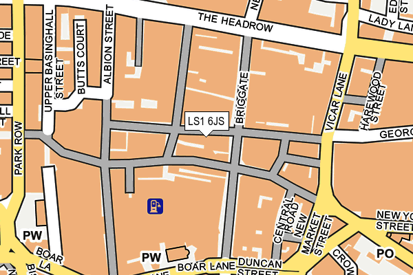 LS1 6JS map - OS OpenMap – Local (Ordnance Survey)
