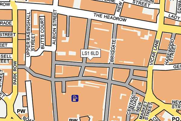 LS1 6LD map - OS OpenMap – Local (Ordnance Survey)