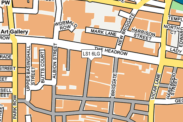 LS1 6LG map - OS OpenMap – Local (Ordnance Survey)