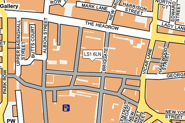 LS1 6LN map - OS OpenMap – Local (Ordnance Survey)