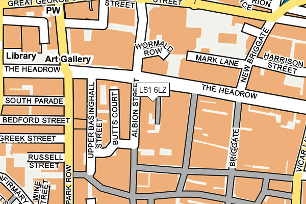 LS1 6LZ map - OS OpenMap – Local (Ordnance Survey)