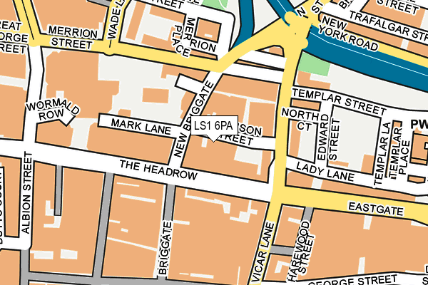 LS1 6PA map - OS OpenMap – Local (Ordnance Survey)