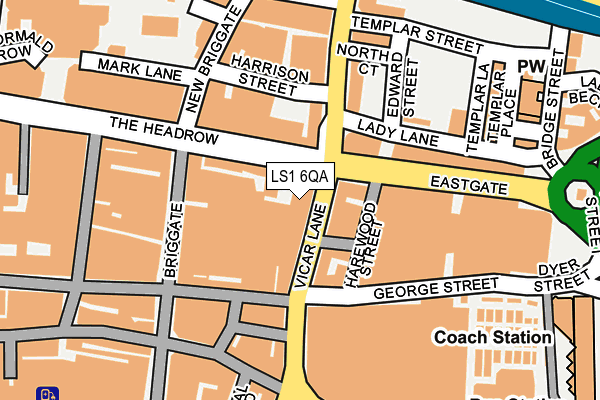LS1 6QA map - OS OpenMap – Local (Ordnance Survey)