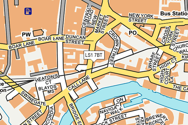 LS1 7BT map - OS OpenMap – Local (Ordnance Survey)