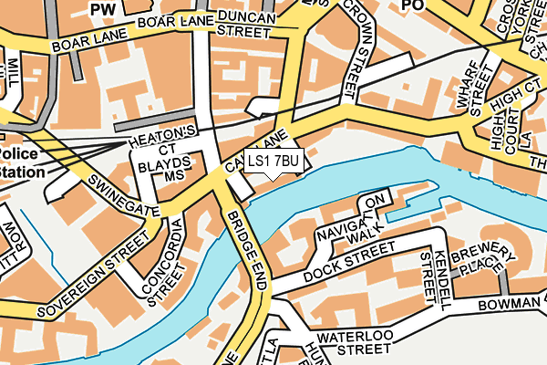 LS1 7BU map - OS OpenMap – Local (Ordnance Survey)