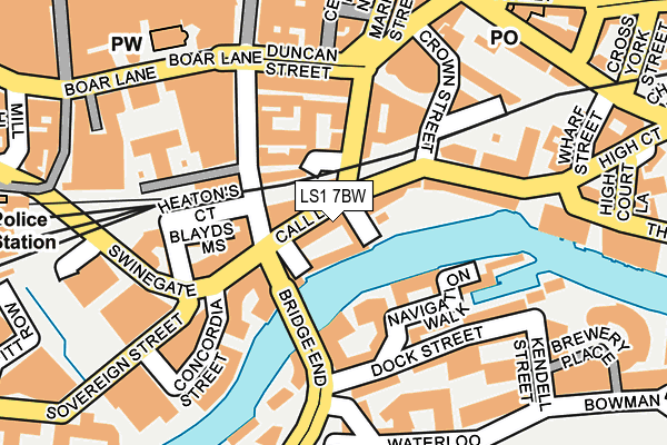 LS1 7BW map - OS OpenMap – Local (Ordnance Survey)