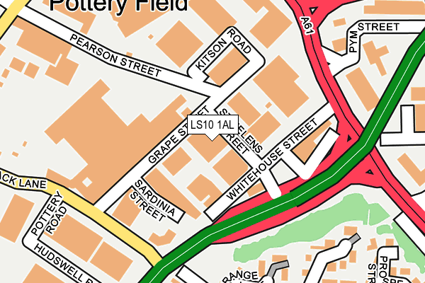 LS10 1AL map - OS OpenMap – Local (Ordnance Survey)