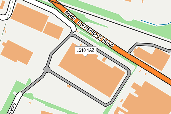 LS10 1AZ map - OS OpenMap – Local (Ordnance Survey)