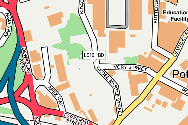LS10 1BD map - OS OpenMap – Local (Ordnance Survey)