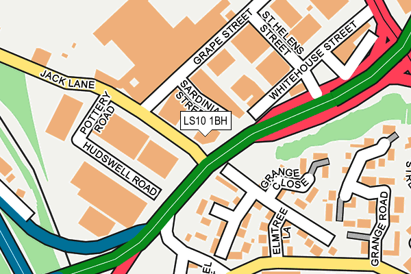 LS10 1BH map - OS OpenMap – Local (Ordnance Survey)