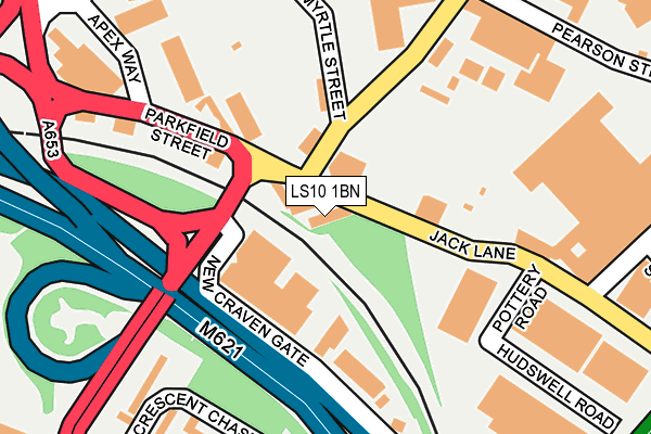 LS10 1BN map - OS OpenMap – Local (Ordnance Survey)