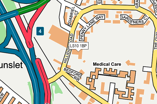 LS10 1BP map - OS OpenMap – Local (Ordnance Survey)