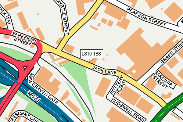 LS10 1BS map - OS OpenMap – Local (Ordnance Survey)