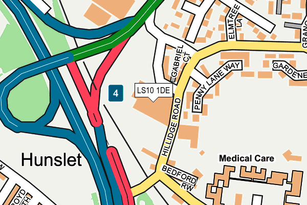 LS10 1DE map - OS OpenMap – Local (Ordnance Survey)