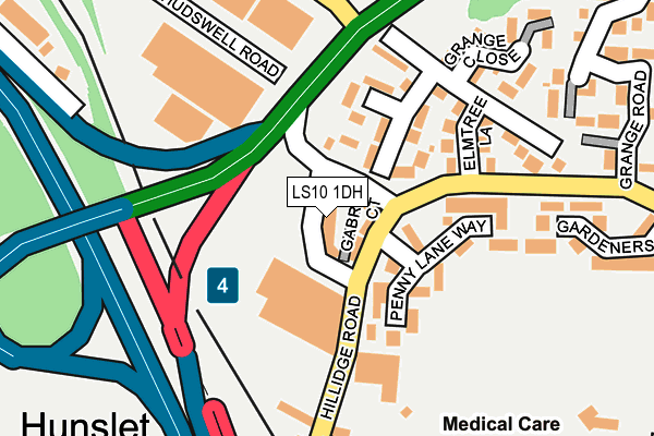 LS10 1DH map - OS OpenMap – Local (Ordnance Survey)