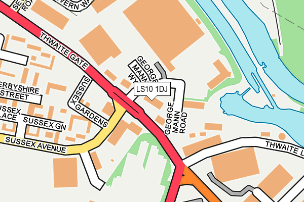 LS10 1DJ map - OS OpenMap – Local (Ordnance Survey)
