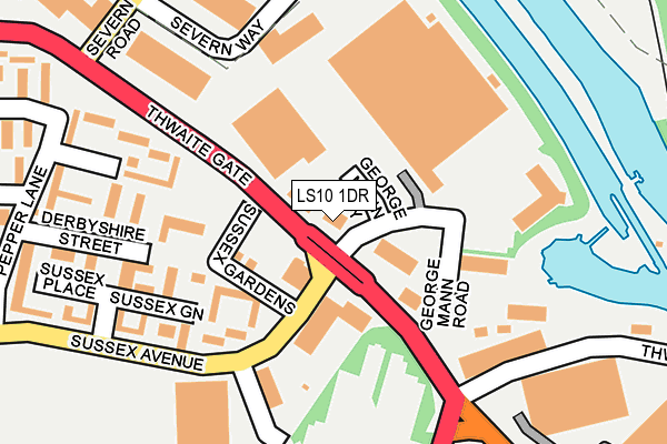 LS10 1DR map - OS OpenMap – Local (Ordnance Survey)