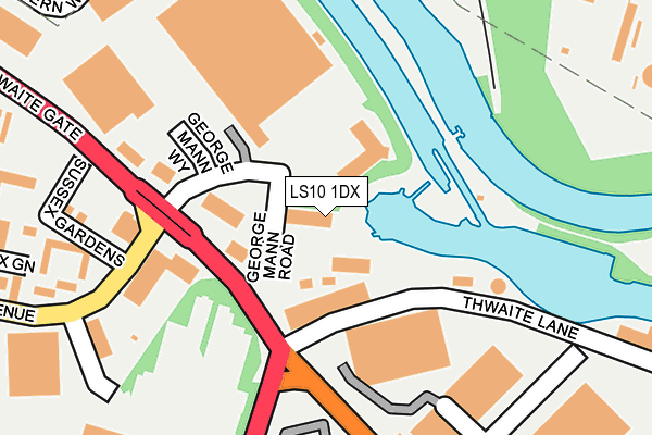 LS10 1DX map - OS OpenMap – Local (Ordnance Survey)