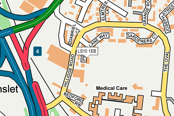 LS10 1EB map - OS OpenMap – Local (Ordnance Survey)