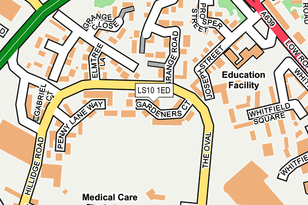 LS10 1ED map - OS OpenMap – Local (Ordnance Survey)
