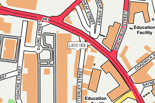 LS10 1ES map - OS OpenMap – Local (Ordnance Survey)