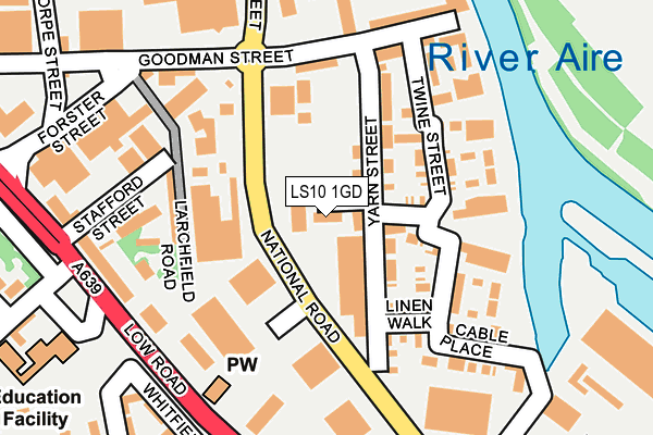 LS10 1GD map - OS OpenMap – Local (Ordnance Survey)