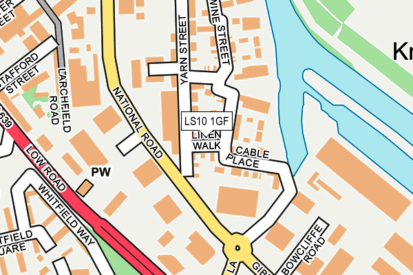 LS10 1GF map - OS OpenMap – Local (Ordnance Survey)
