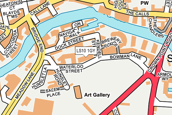 LS10 1GY map - OS OpenMap – Local (Ordnance Survey)