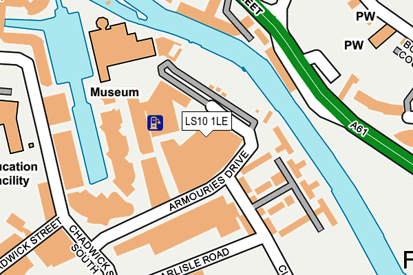 LS10 1LE map - OS OpenMap – Local (Ordnance Survey)