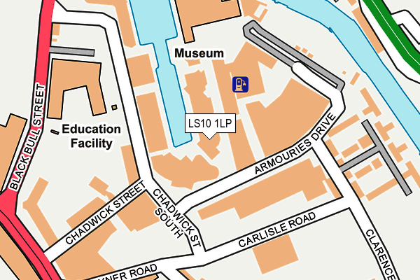 LS10 1LP map - OS OpenMap – Local (Ordnance Survey)