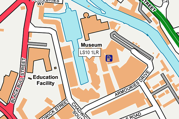 LS10 1LR map - OS OpenMap – Local (Ordnance Survey)