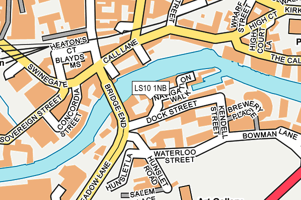LS10 1NB map - OS OpenMap – Local (Ordnance Survey)