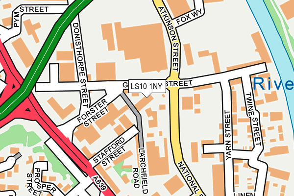 LS10 1NY map - OS OpenMap – Local (Ordnance Survey)