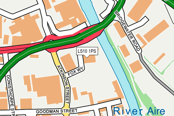 LS10 1PS map - OS OpenMap – Local (Ordnance Survey)