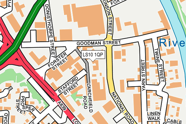LS10 1QP map - OS OpenMap – Local (Ordnance Survey)