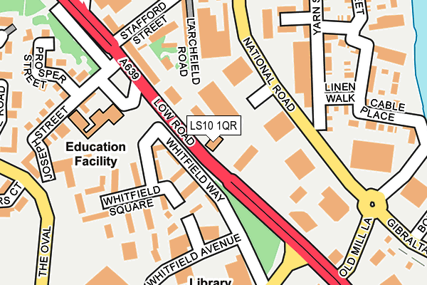 LS10 1QR map - OS OpenMap – Local (Ordnance Survey)