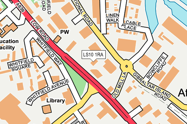 LS10 1RA map - OS OpenMap – Local (Ordnance Survey)