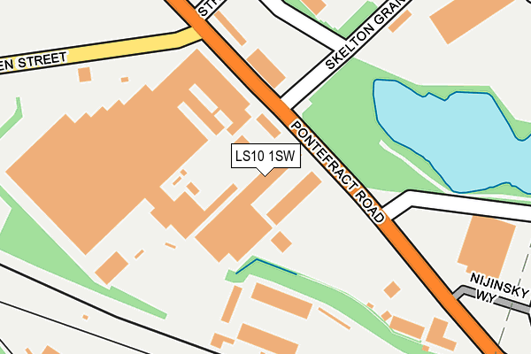 LS10 1SW map - OS OpenMap – Local (Ordnance Survey)