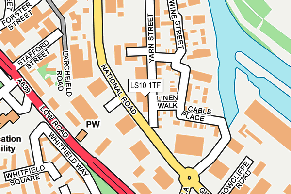 LS10 1TF map - OS OpenMap – Local (Ordnance Survey)