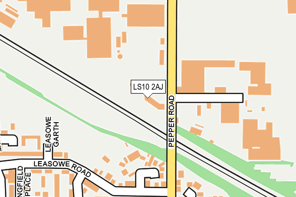 LS10 2AJ map - OS OpenMap – Local (Ordnance Survey)
