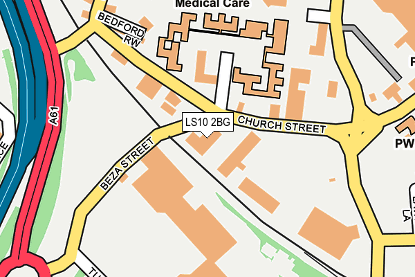 LS10 2BG map - OS OpenMap – Local (Ordnance Survey)