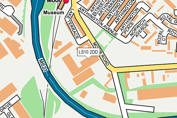 LS10 2DD map - OS OpenMap – Local (Ordnance Survey)